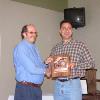 Persident Tom Lemley presents Dave Corsaro with his First Place "Top Six" plaque.