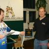 President Rick Ferrell presents the Big Bass Honors Plaque to Adam Leachman.