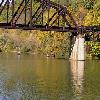 This picture captures fisherman on the Monogahela River fishing just across from the Pricket's Fort ramp in the river's bend.