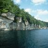 Close up look at Summersville Lake's rocks display.